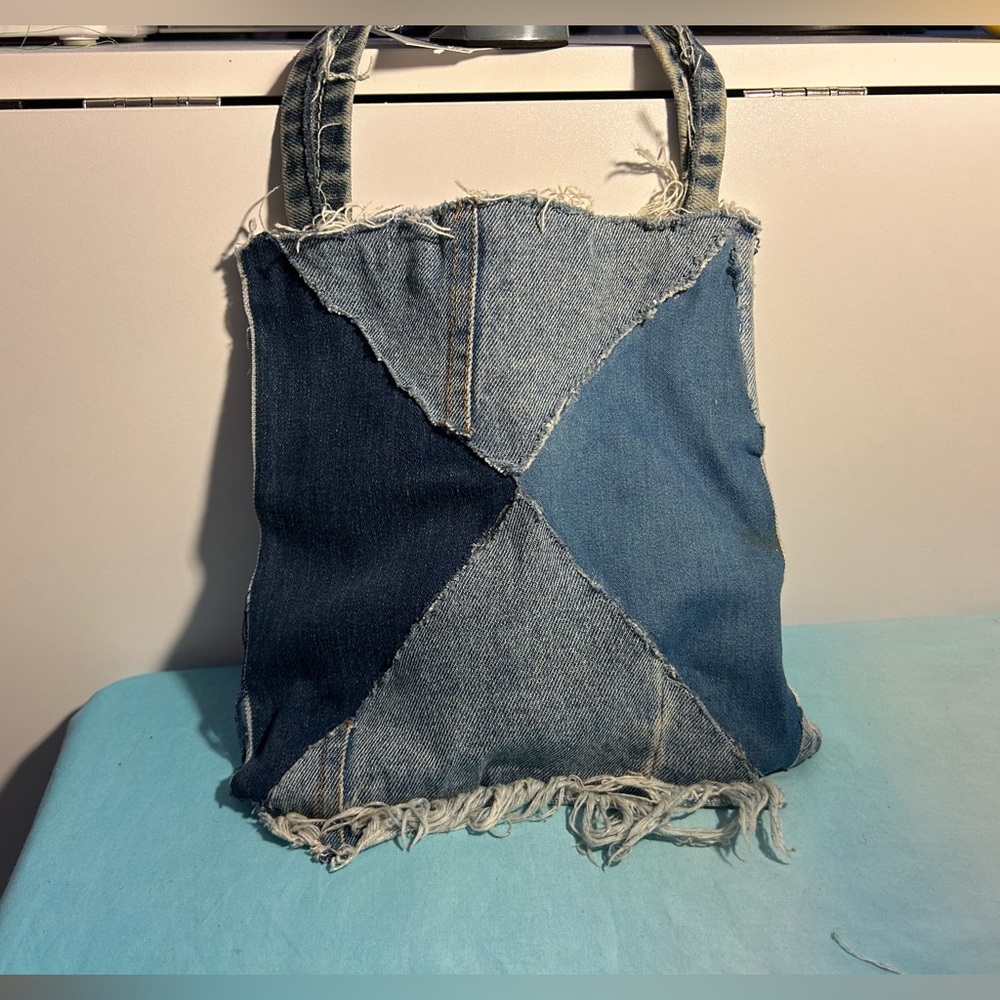Handmade denim mini purse